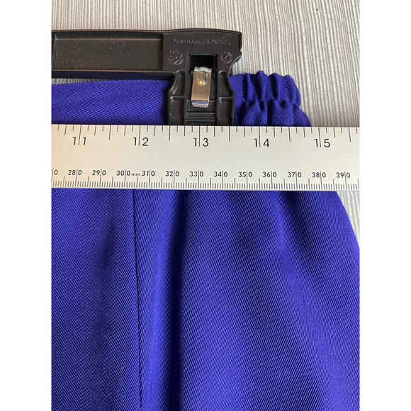 Chancelle 2 Piece Blue Skirt Suit with Beaded Embellishment Size 14 - Picture 10 of 15